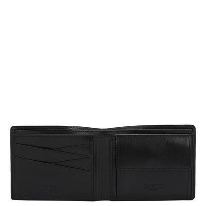 Black Bifold Leather Mens Wallet