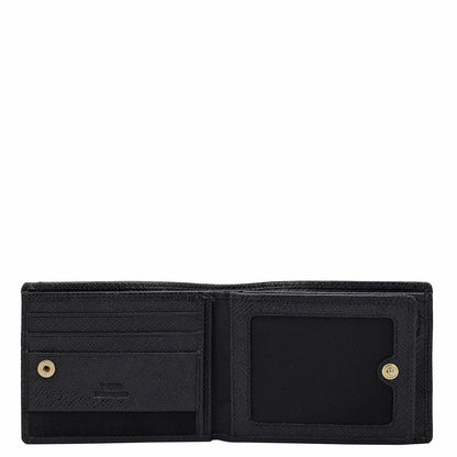 Croco Franzy Leather Mens Wallet - Black