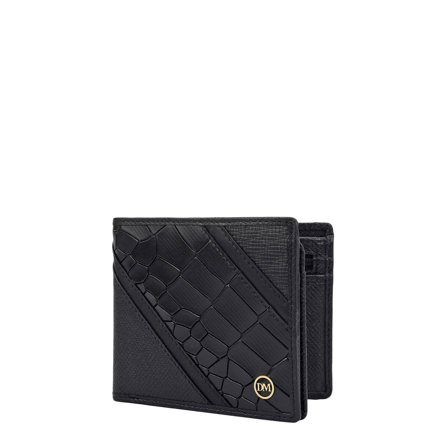 Black Bifold Leather Mens Wallet