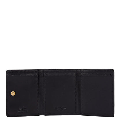 Black Trifold Leather Mens Wallet