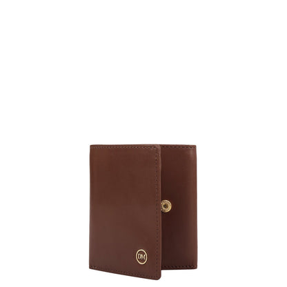 Brown Trifold Leather Mens Wallet