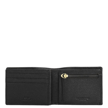 Black Bifold Leather Mens Wallet