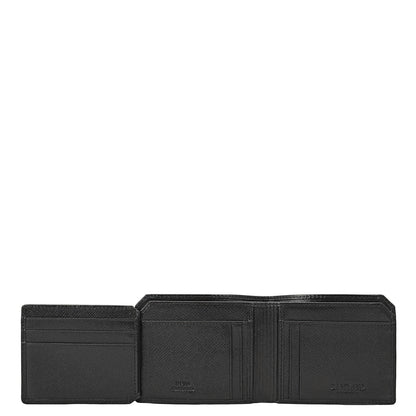 Black Bifold Leather Mens Wallet
