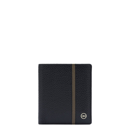 Wax Leather Mens Wallet - Black