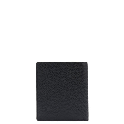 Wax Leather Mens Wallet - Black