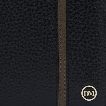 Wax Leather Mens Wallet - Black