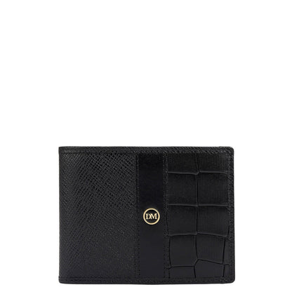 Black Bifold Leather Mens Wallet