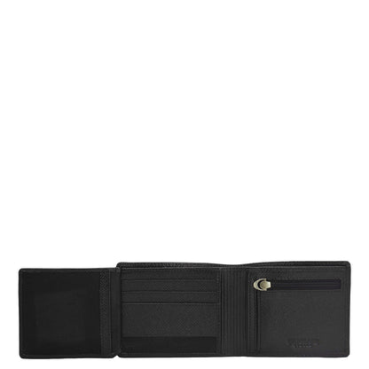 Franzy Croco Leather Mens Wallet - Black