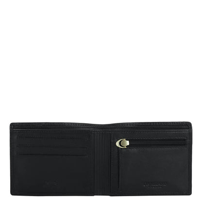 Black Bifold Leather Mens Wallet
