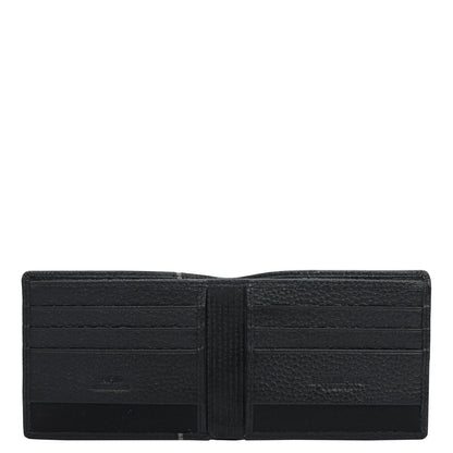 Black Bifold Leather Mens Wallet