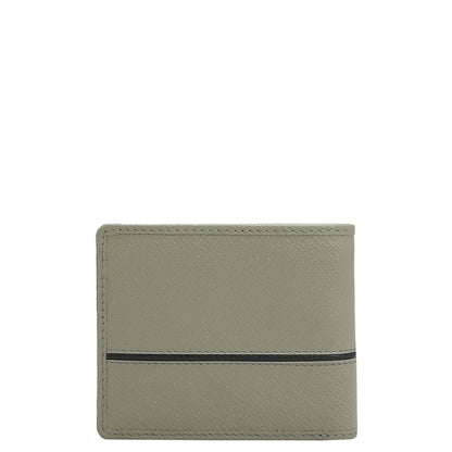 Stone Grey Bifold Leather Mens Wallet