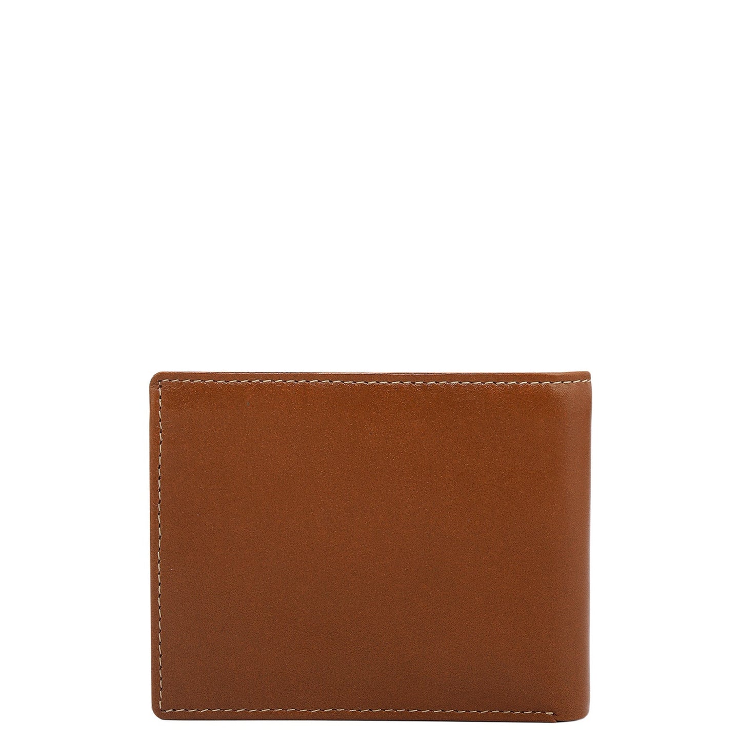Cognac & Green Bifold Leather Mens Wallet