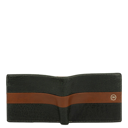 Green Cognac Bifold Leather Mens Wallet