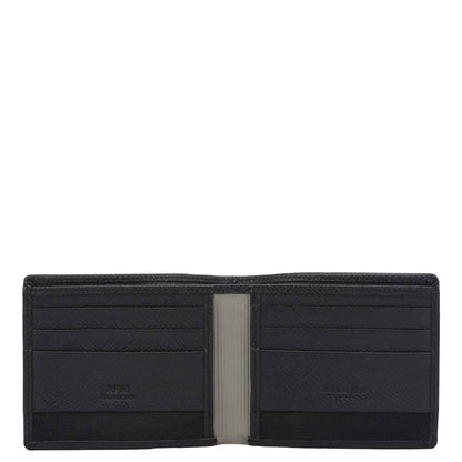 Black Bifold Leather Mens Wallet