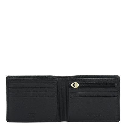 Black Bifold Leather Mens Wallet