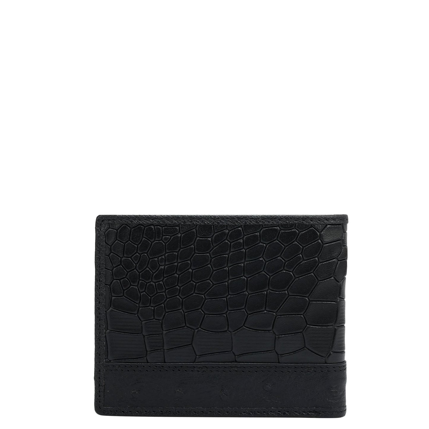 Black Bifold Leather Mens Wallet