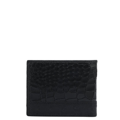 Black Bifold Leather Mens Wallet