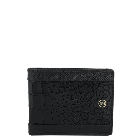 Black Bifold Leather Mens Wallet