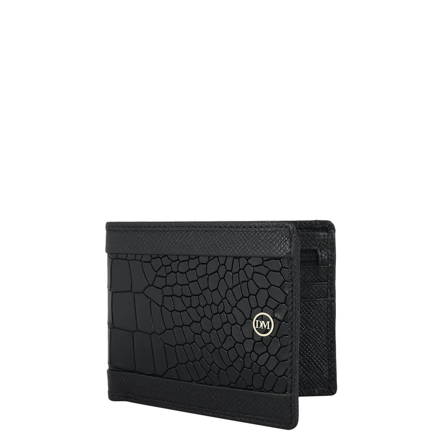 Black Bifold Leather Mens Wallet