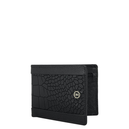 Black Bifold Leather Mens Wallet