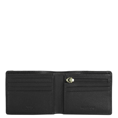 Black Bifold Leather Mens Wallet