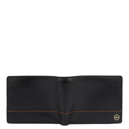 Black Bifold Leather Mens Wallet