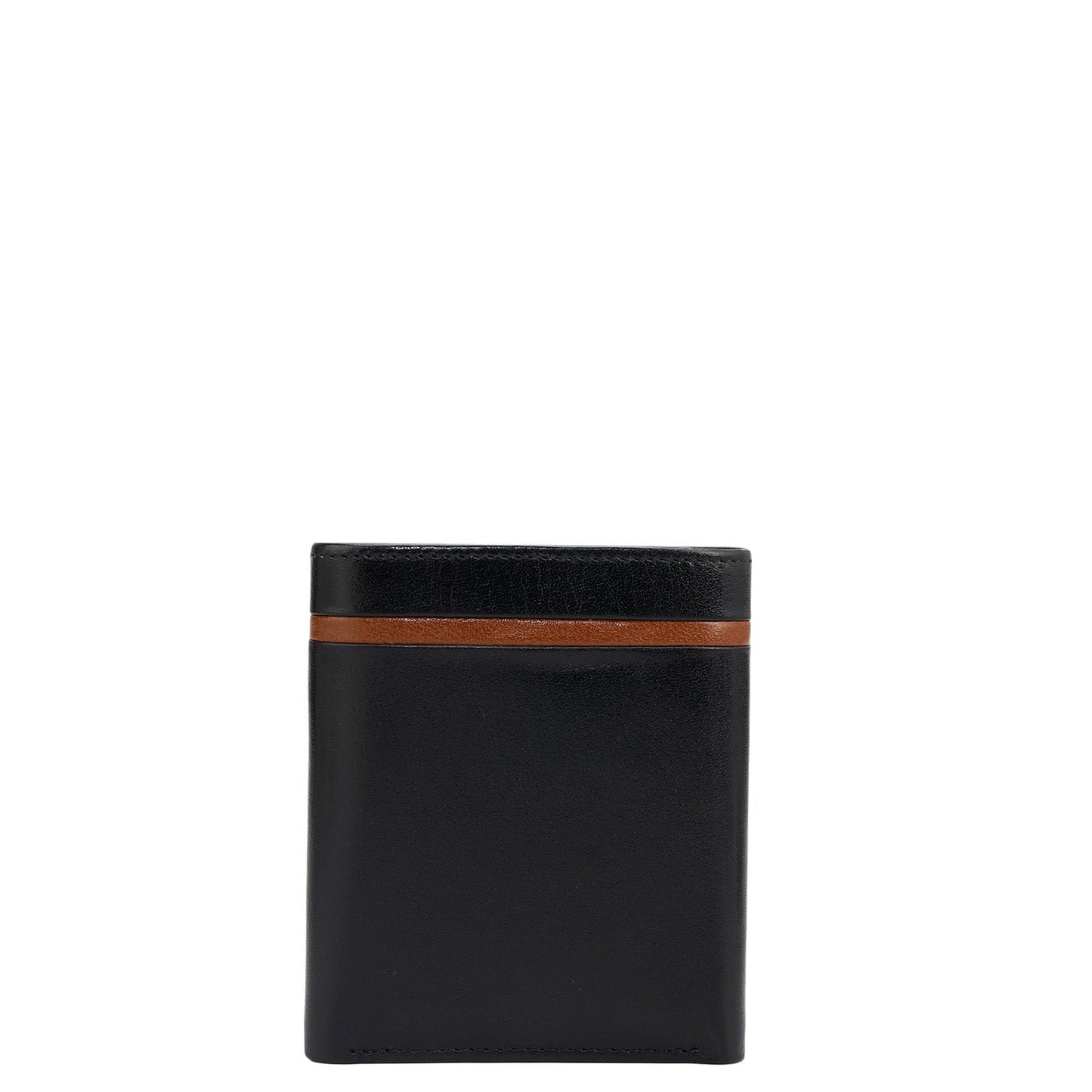 Black Trifold Leather Mens Wallet