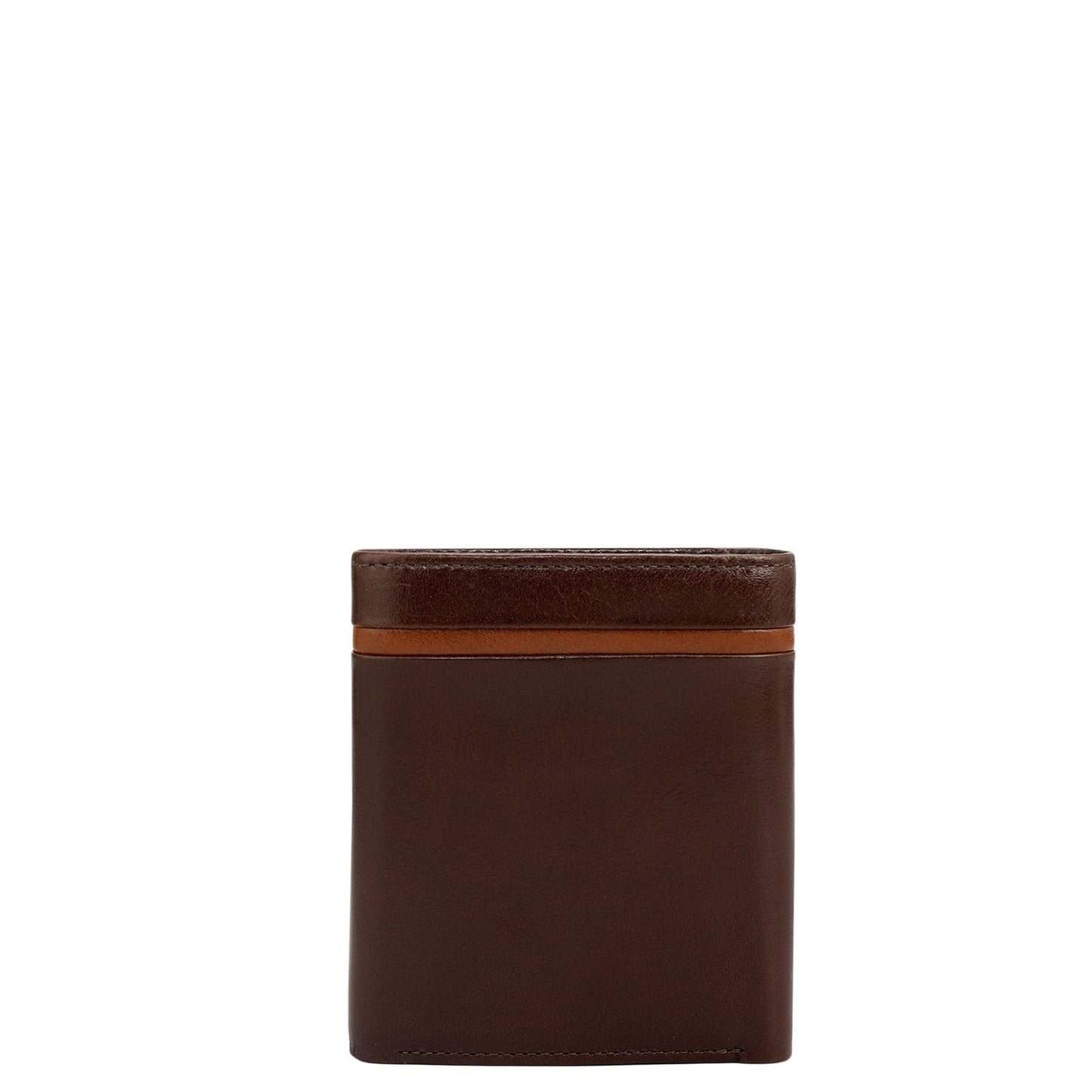 Brown Trifold Leather Mens Wallet