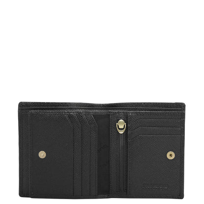 Black Bifold Leather Mens Wallet