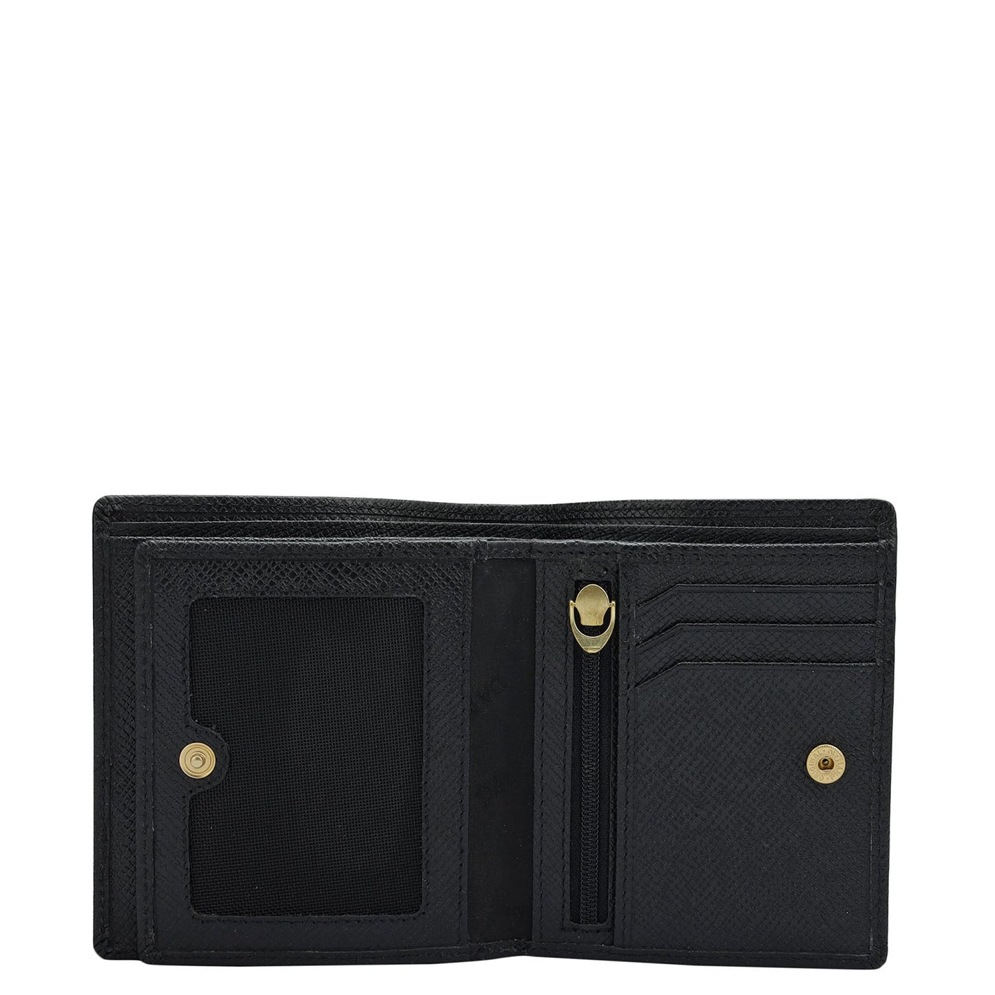 Black Bifold Leather Mens Wallet
