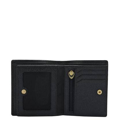 Black Bifold Leather Mens Wallet