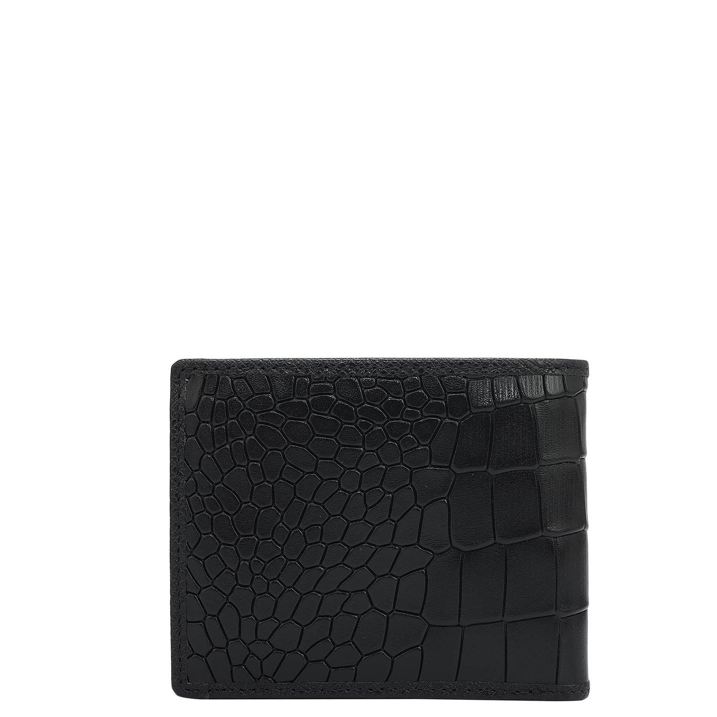 Black Bifold Leather Mens Wallet
