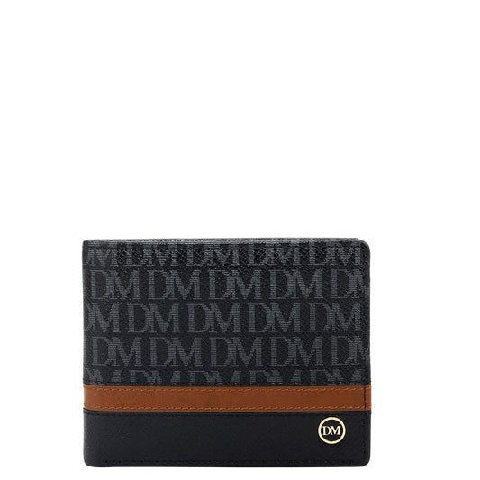 Black Bifold Leather Mens Wallet