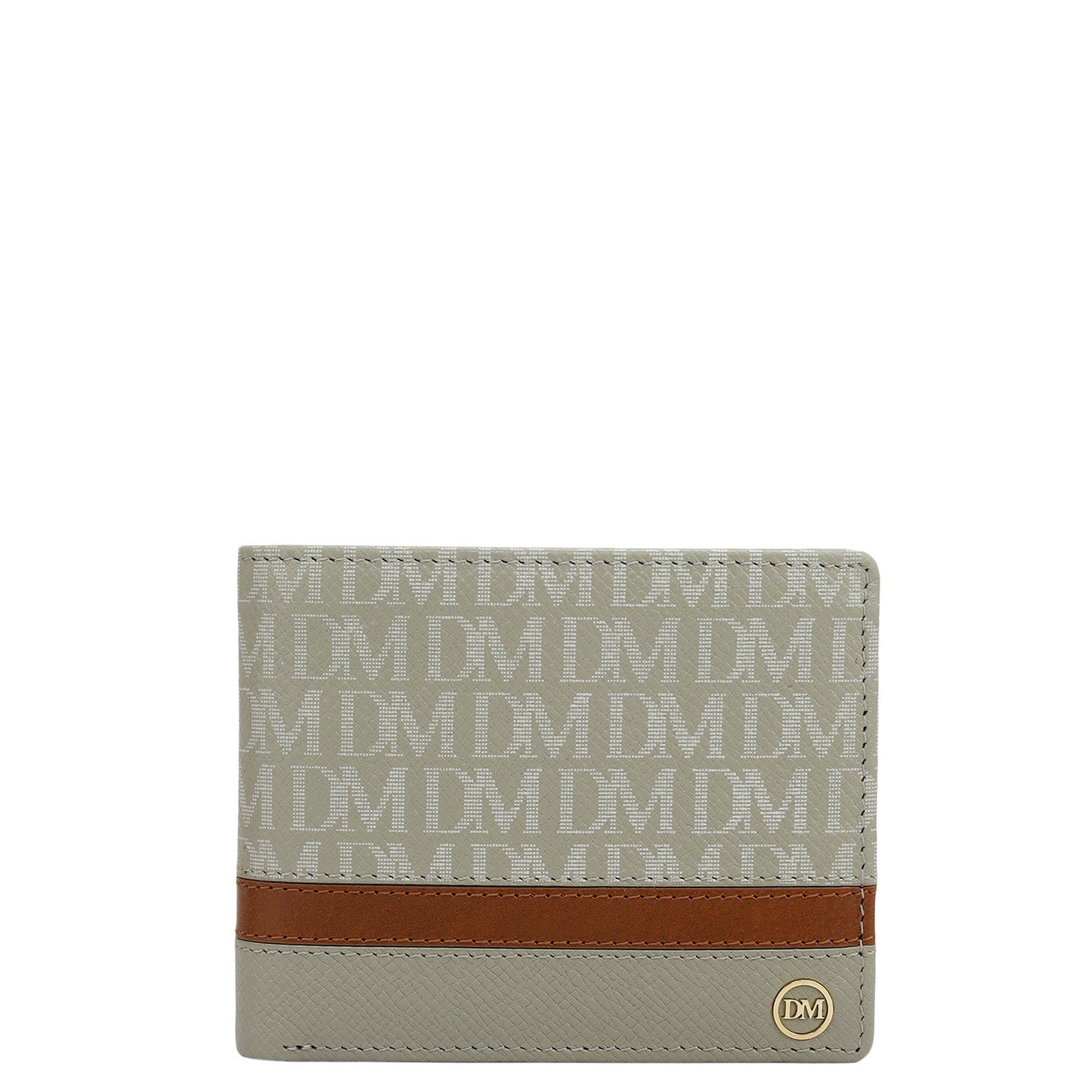 Stone Grey Bifold Leather Mens Wallet