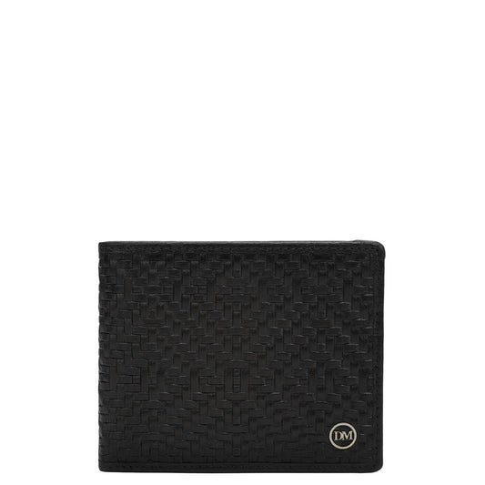 Black Bifold Leather Mens Wallet