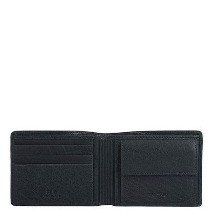 Navy Bifold Leather Mens Wallet