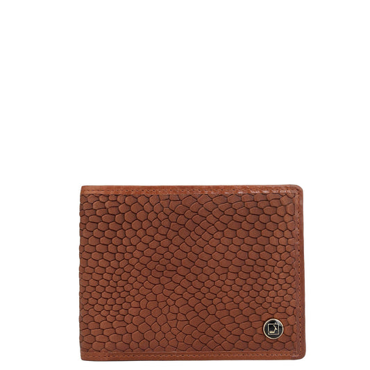 Cognac Bifold Leather Mens Wallet