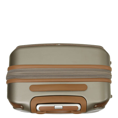 Emboss Leather Trolley(Medium) - Champagne & Cognac