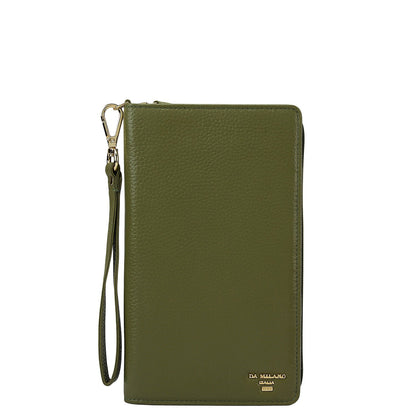 Wax Leather Passport Case - Fern