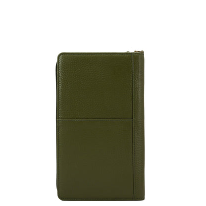 Wax Leather Passport Case - Fern