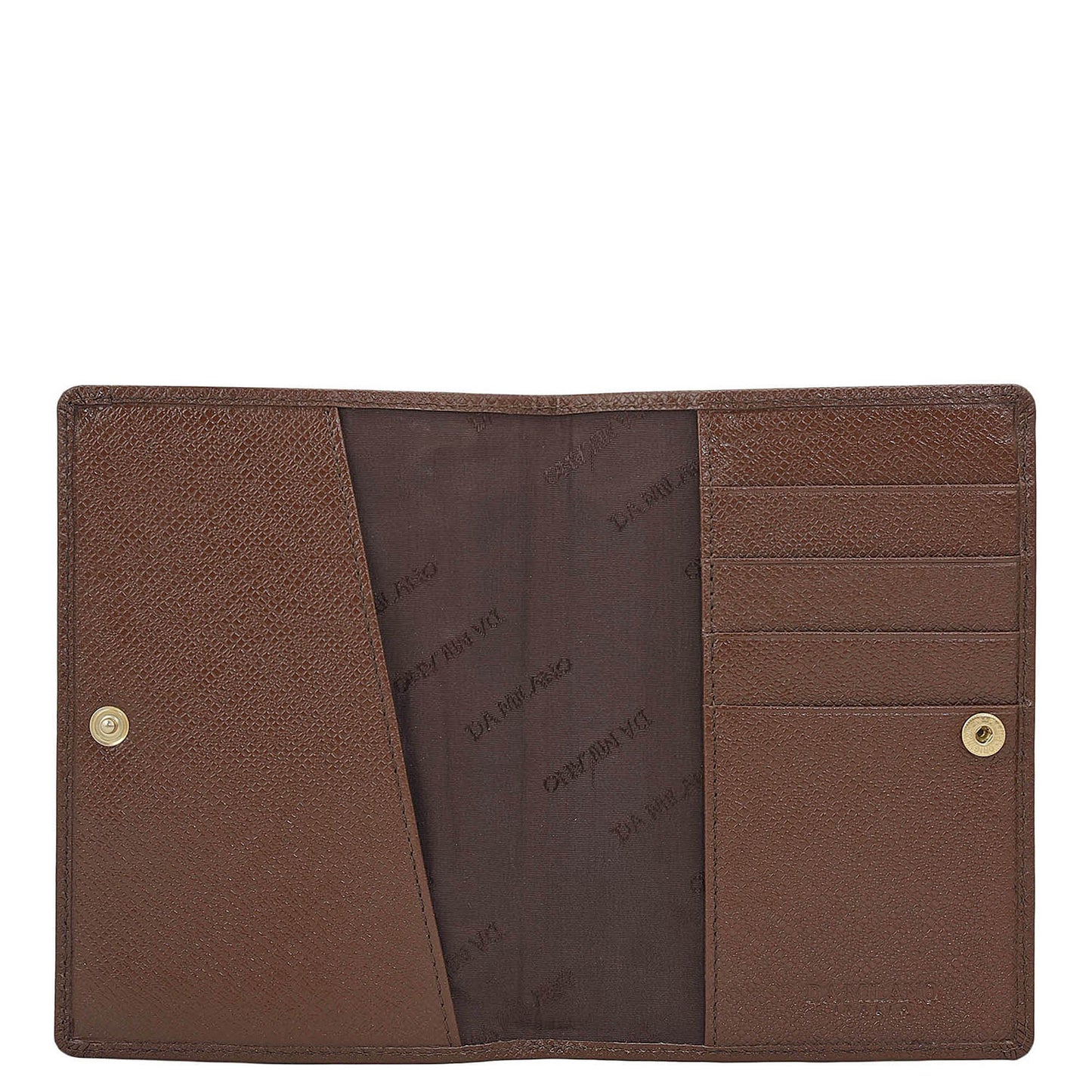 Croco Leather Passport Case - Brown
