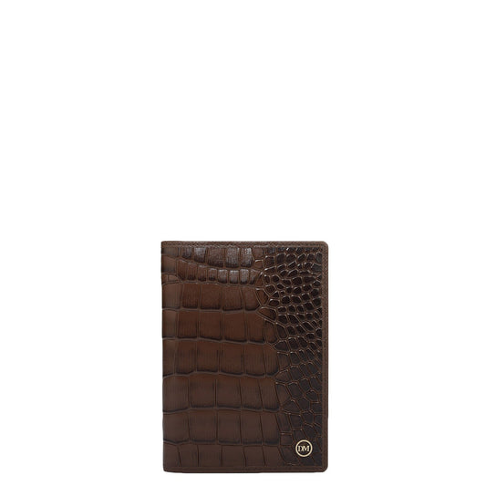 Croco Leather Passport Case - Date