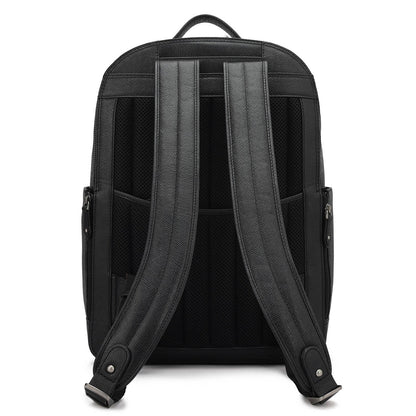 Monogram Franzy Leather Backpack - Black