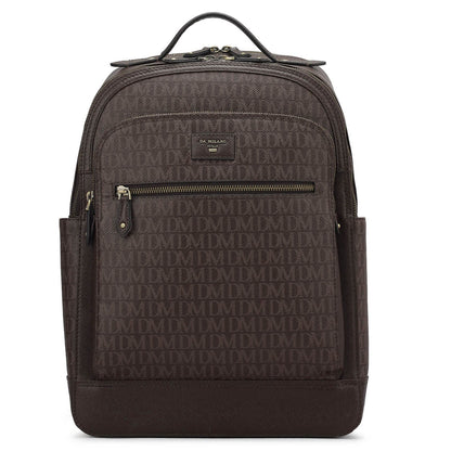 Monogram Franzy Leather Backpack - Chocolate