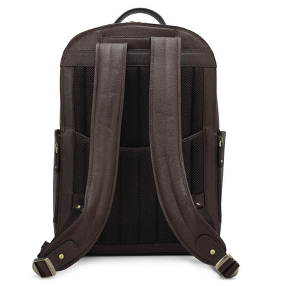 Monogram Franzy Leather Backpack - Chocolate