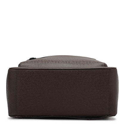 Monogram Franzy Leather Backpack - Chocolate