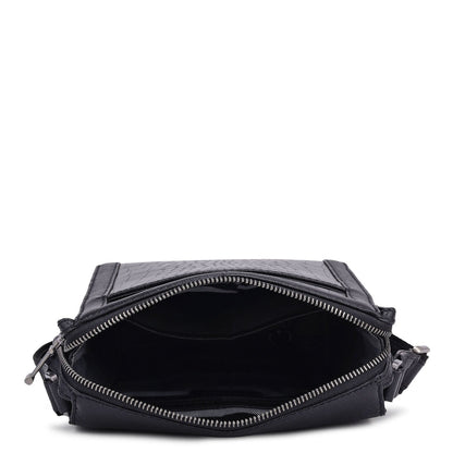 Croco Franzy Leather Men Sling - Black