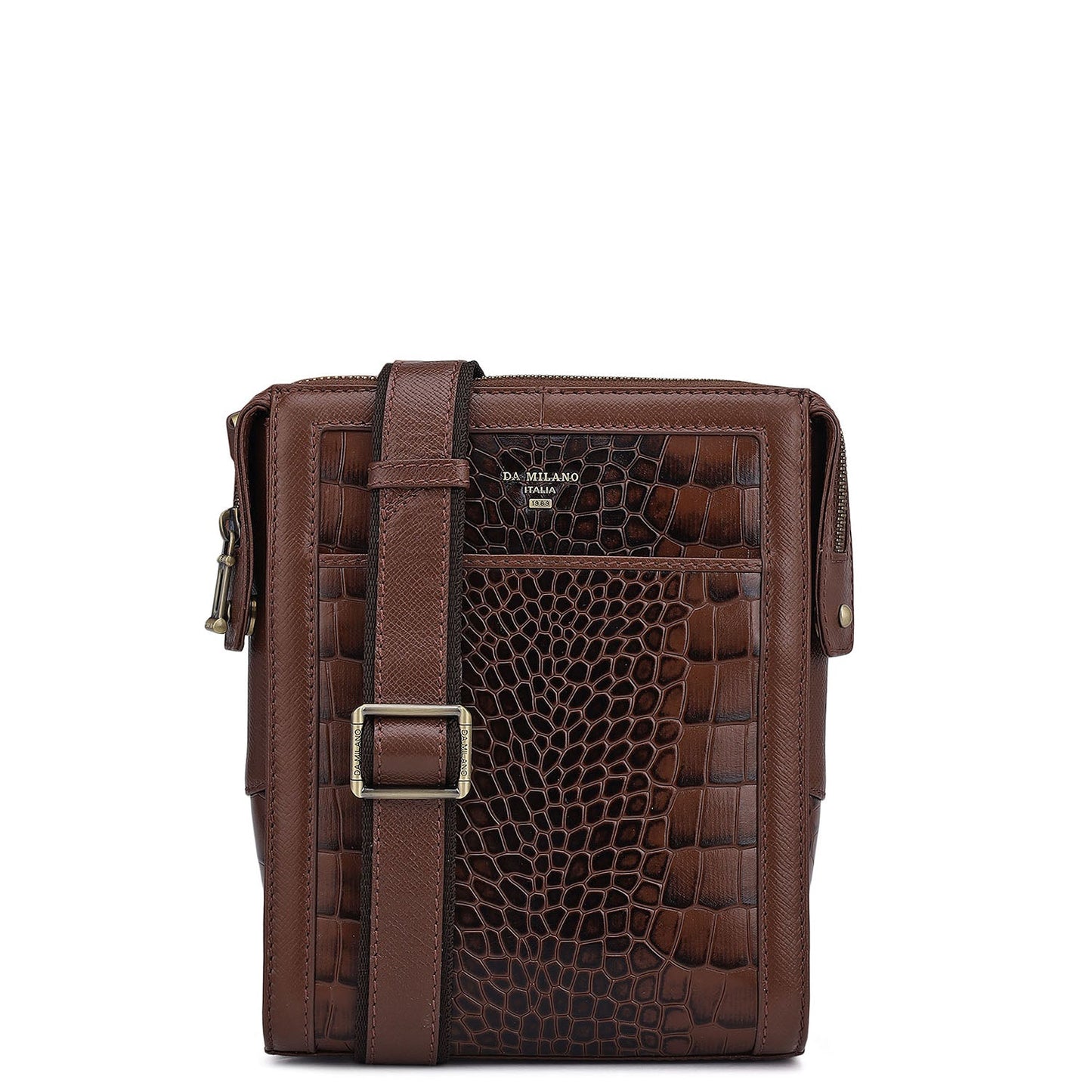 Croco Franzy Leather Men Sling - Date