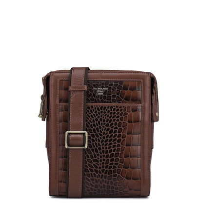 Croco Franzy Leather Men Sling - Date