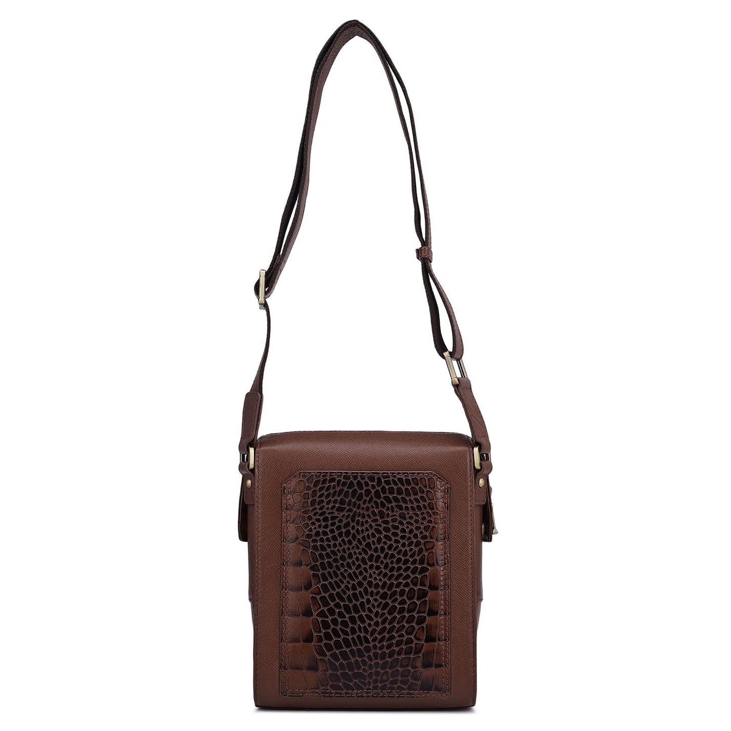 Croco Franzy Leather Men Sling - Date